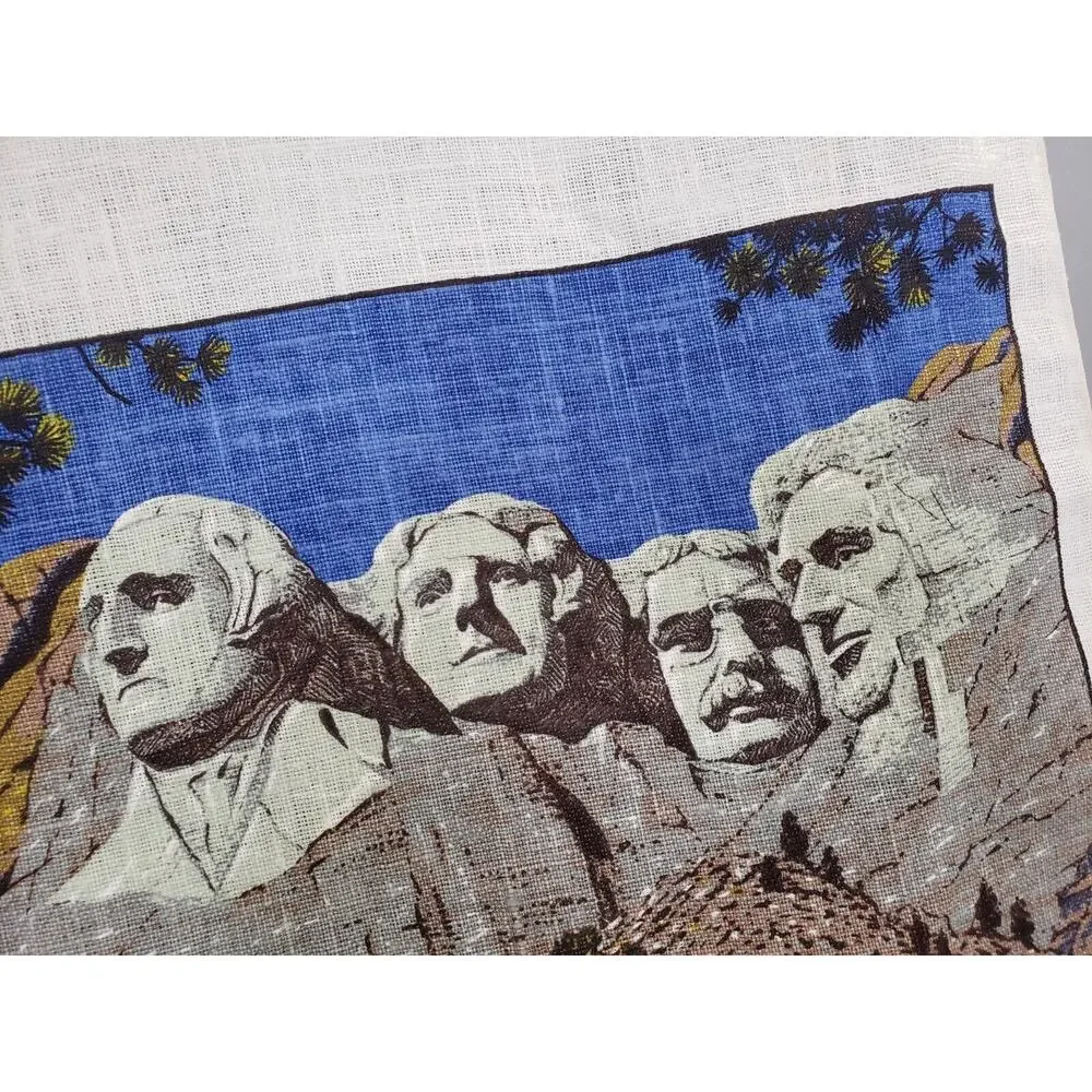 Vintage Linen‎ Wall Hanging 1978 Calendar Mount Rushmore Souvenir Grandma Decor